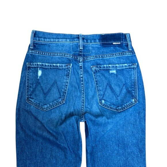 MOTHER SUPERIOR HIGH WAISTED SMOKING DOUBLE IN BROKEN RECORD ANKLE JEANS SZ. 26" - Picture 5 of 6